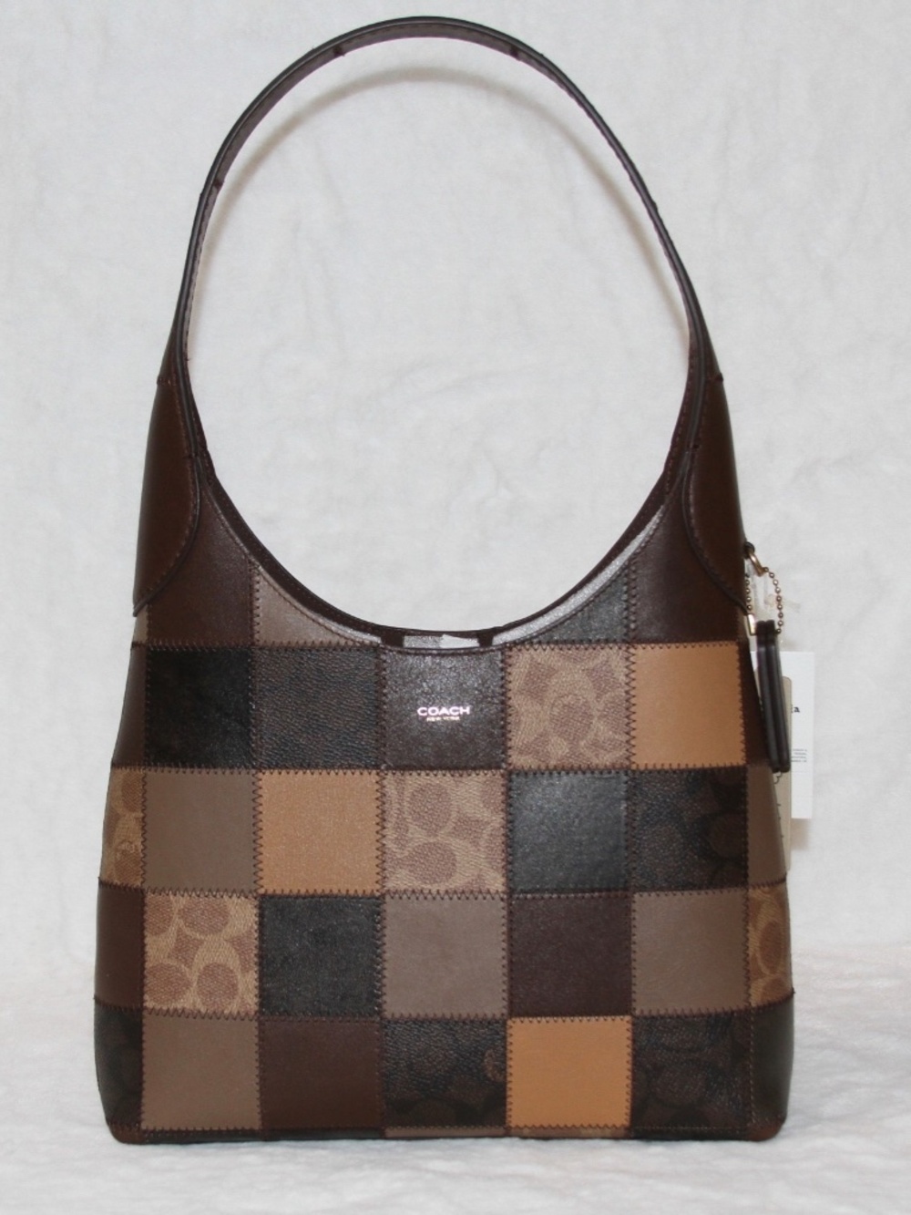 COACH Coachtopia Alter Ego Brooklyn Shoulder Bag 28 Patchwork Checkerboard NWT